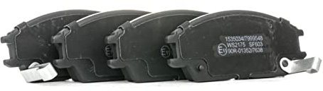 RIDEX Juego de pastillas de freno Delantero con avisador acústico de desgaste 402B0132 Juego de pastillas de freno compatible con HYUNDAI GETZ TB, HONDA ACCORD II AC, AD, SUBARU JUSTY I KAD