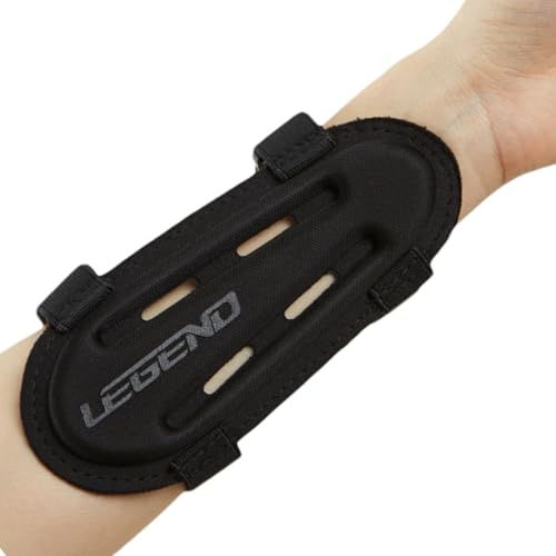 LEGEND Armguard XT Archery Arm Guard - Vented Design in Thermo Shaped EVA Foam - Forearm Guards with Full Coverage & Protection - Adjustable Elastic Straps with Quick-Release Buckles - Black - S