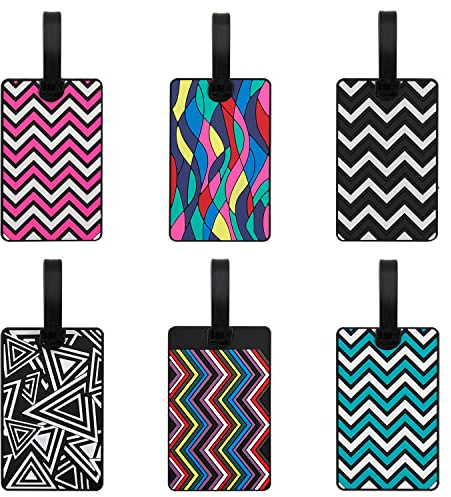 6Pcs Luggage Tag, Luggage Labels Travel Suitcase Luggage Tags Business Card Holder/ Travel ID Bag Tag
