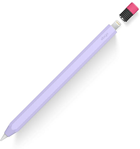elago Classic Pencil Case Compatible with Apple Pencil 1st Generation Cover Sleeve, Classic Design, Perfect Grip, Protective Skin, Premium Silicone (Lavender)