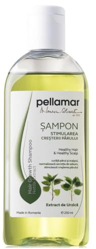 PELLAMAR Shampoo ORTICA 250ml SEBOREGOLATORE 250ml, Crescita dei Capelli, ANTIFORFORA, Capelli Grassi, Fini, Fragili, Anti-Caduta, Anti-Rottura, Rinforzante, Ristrutturante, Contro Perdita dei Capelli