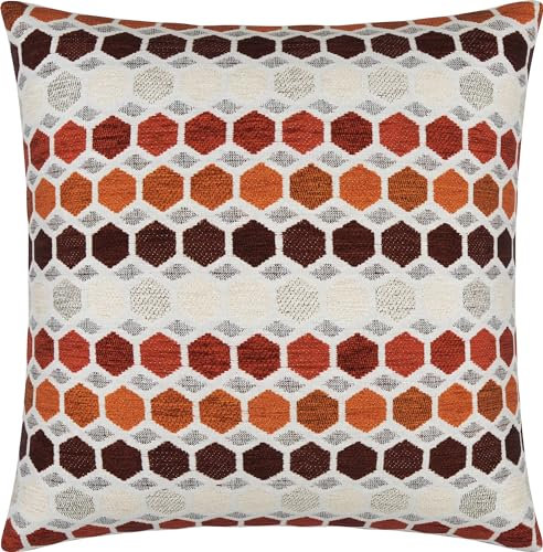 Erwin Müller Kissenhülle York Wabe Chenille rot-orange Größe 40x40 cm