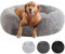DreamyPets Hundebett Donut - Das Original - waschbar [XL, 120cm, Schwarz] Hundekissen, Hundekorb, Flauschiges Hundebett für große, mittelgroße & kleine Hunde (Schwarz, XL)