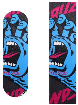 Ieron Premium wasserfeste Aufkleberbögen aus Sandpapier für Skateboards und Scooter, 83,2 x 24,9 cm, Evil Hand