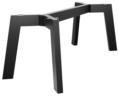 MetaloPro Gambe Tavolo Metallo Acciaio Nero – Struttura Robusta Scrivania Esstisch Tavolino Design Industriale 220x80x72 cm