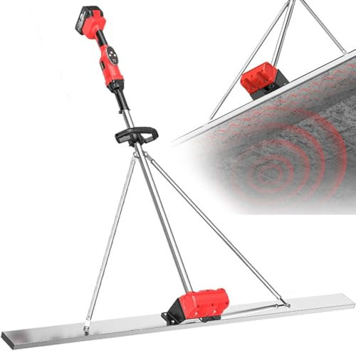 LXWKAI Kit vibratoire pour Chape en béton, Outil de Finition du béton, règle de nivellement de Ciment électrique, Moteur Vibrant de Finition de Chape en Ciment avec Planche de 1,5 m