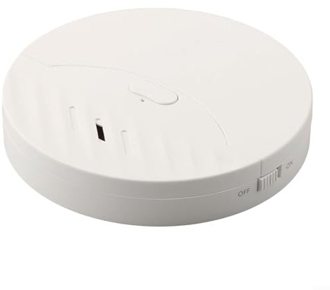 MeevrgR Détecteur de bris de vitre WiFi - Contrôlé par application, alarme 130 dB, détection de vibrations, blanc et noir, sécurité domestique (blanc)