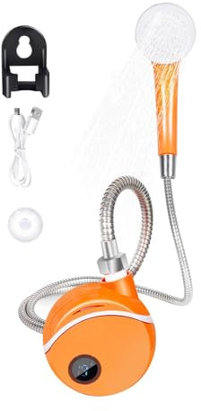 Genérico Ducha Portátil para Camping | Ducha De Camping con Pantalla Digital De Temperatura - Bomba Impermeable para Senderismo Exterior, Coche, Lavado De Mascotas Y Tamaño Bolsillo