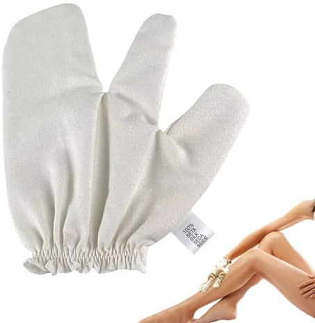 Garshana - Guantes de masaje linfático, exfoliante de seda cruda, estabilidad de agarre mejorada, reducción de residuos, color, para masaje de spa, cara, espalda, baño, cepillado húmedo y seco
