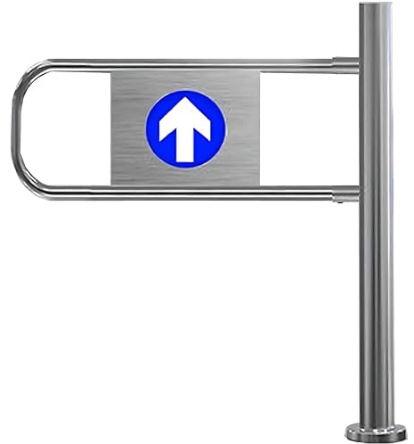 Puerta de acceso automático de acero inoxidable unidireccional para tienda/patio/almacén de 50 a 100 cm de ancho, solo dispositivo duradero de entrada/salida oscilante a la derecha