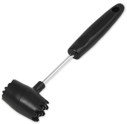 Chef Craft Select Meat Tenderizer, 9.5 inch, Stainless Steel/Black
