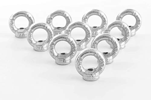 Tuerca anular M6 DIN 582 de acero galvanizado, 10 unidades