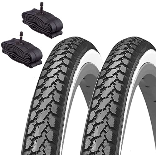 2 neumáticos 700 x 35 C + cámaras América neumáticos de carretera Bianconeri bicicleta City Bike Trekking
