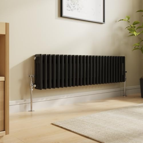 NRG Radiatore tradizionale in ghisa, 300 x 1190 mm, 3 colonne, perfetto per cucina, soggiorno, bagno