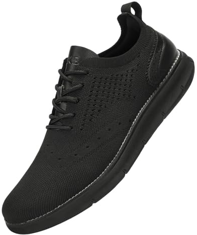 SVNKE Kostymskor Herrsnörskor Business Oxfords Sneakers, Helsvart, 47 EU