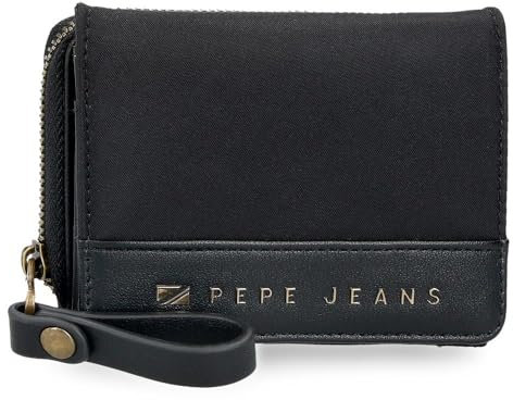 Pepe Jeans Morgan Billetero con Monedero Negro 10x8x3 cms Poliéster y PU by Joumma Bags