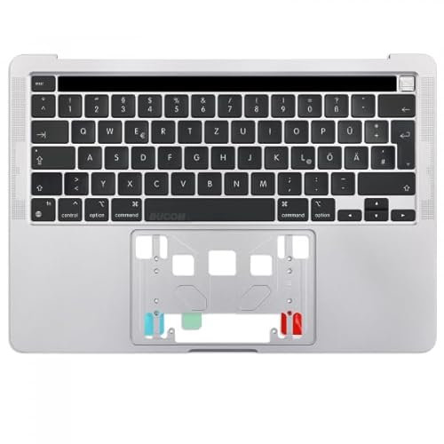 A2289 Topcase tangentbord med backlit touchbar för Apple MacBook Pro Retina 13 tum 2020 tyskt silver