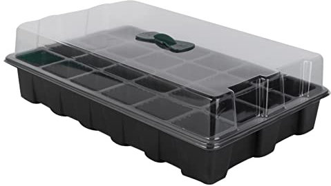 Toddmomy 3 Pièces Set de Pots de Germination pour Plantes Plateau de Cellules avec Couvercle pour Hydroponie et Semis Noir