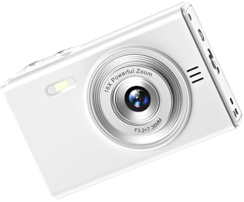 Användarvänlig digitalkamera med 48 MP foton 1080P video 2 objektiv och 32 GB kortkompatibilitet för barnkamera
