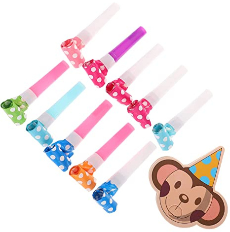 iplusmile 10 juegos Silbatos Musicales Infantiles para Cumpleaños Sopladores de Fiesta Divertidos y Coloridos Complementos para Celebraciones Bocinas Portátiles para Fiestas Infantiles