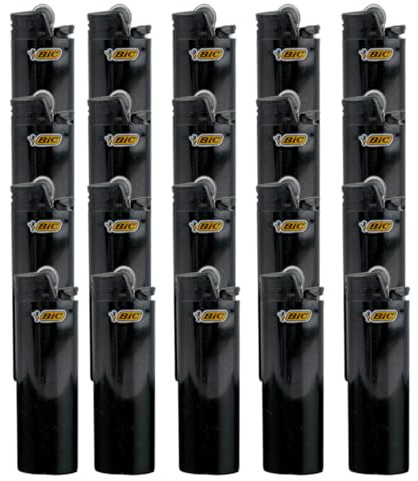 Accendini usa e getta All Black (Large All Black, 20 pezzi)