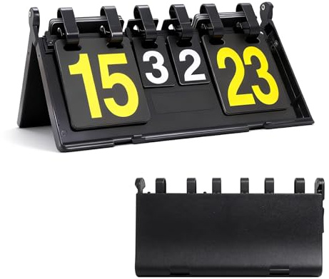 Yuhtech Flip Tabellone segnapunti digitale, tabellone segnapunti digitale, tabellone segnapunti digitale a 4 cifre, tabellone segnapunti portatile a 4 cifre per varie competizioni di punteggio