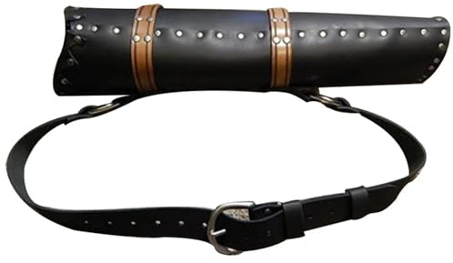 GCYEIDMA Carcaj Flechas Funda de Cuero for Hombro y Espalda, Funda Flecha for Disfraz Arquero, Accesorio Tiro con Arco a Caballo