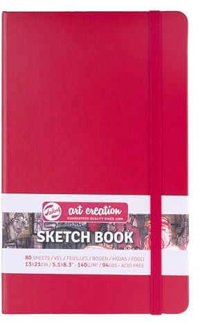 Talens Art Creation Sketchbook 80 Sheets, 13 cm x 21 cm, Red