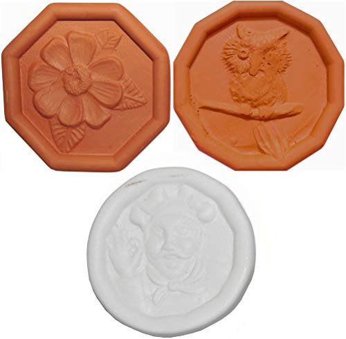 JBK Pottery Kitchen Set - 2 Brown Sugar Savers & Pot Minder, Great for Keeping Sugar Soft for Months and Preventing Boil-Over and Messy Spills - Ceramic Kitchen Essentials – Set of 3- Factory Seconds