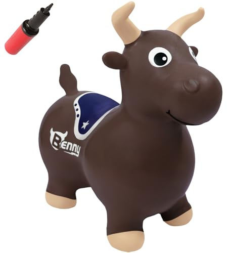 WALIKI Bouncy Horse Hopper | Benny Jumping Bull Inflatable Hopping Pony for Toddlers | Baby Birthday Gift 18 Month 2 3 4 Year Old Kid