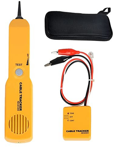 Electrical Wire Tracer Cable Finder Tone Generator Probe Circuit Tracer Tester-Circuit Breaker Finder-Tone Generator and Probe kit with RJ11 Plug, Circuit Continuity Tester, Network Telephone line