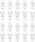 HASAYAKI Rodillos de riel de Cortina, portadores de Ruedas de Cortina con Pliegue Ondulado, Corredores de Cortinas Plegables, 20 Piezas (22x16mm / 0,87x0,63 Pulgadas) - Blanco