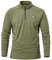 YSENTO Mens 1/4 Zip Golf Running Tops Sports Lightweight Jogging Gym Long Sleeve Polo Shirts(Green,XL)