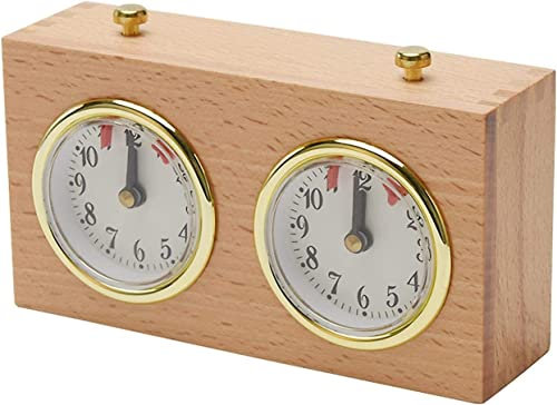 Reloj de Ajedrez Profesional - Temporizador Analógico de Madera