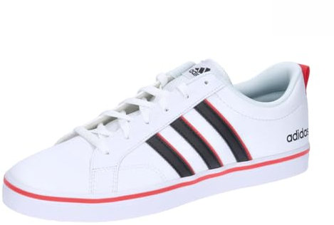 adidas Vs Pace 2.0 Shoes Herren Schuhe , Cloud White Core Black Bright Red, 44 2/3 EU