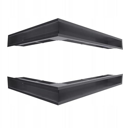 KRATKI Grille de ventilation Grille de cheminée d'angle LUFT 600x400x90mm 45S GRAFIT 2 pièce(s)