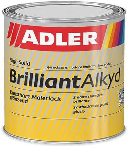 ADLER Kunstharzlack glänzend Brilliantalkyd - Buntlack in div. Farbtönen RAL1021 Rapsgelb / 2,5l