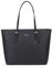Princely London Shopper Beverly Large - Stylische Handtasche Damen - Geräumige Shopper-Tasche mit Reißverschluss & Innenfächern - Schwarz