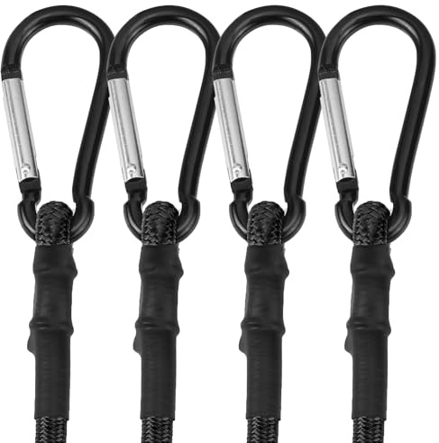 WORKPRO 24 Bungee Cords with Hooks, 4 Pack Heavy Duty Outdoor Bungee Strap