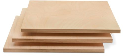 Baltic Birch Plywood 12 x 12 x 1/2 Inch - 12 mm Craft Wood, Pack of 2 B/BB Grade, Stronger Than Basswood Sheets/Balsa Wood, Perfect for Laser, CNC Cutting, Shelf Boards 12 inch Wide, by Woodpeckers