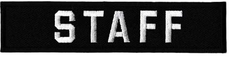 Patche Écusson STAFF Thermocollant Patch Pro Entreprise Brodé