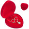 NHQ Samt Halskette Anhänger Armband Display Box,Geschenkbox Schmuck,Geschenkbox für Schmuck,Ring Box,Schmuck Box,Geschenkbox Kette,Gift Box für Hochzeitstag Valentinstag(Rot)