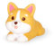 Legami - Anti-Stress-Spielzeug, Corgi Thema, Material Polyurethan, 11,3 x 14,8 x 13,5 cm
