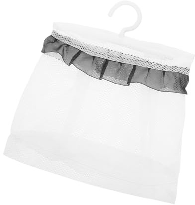 HEALLILY Hanging Mesh Storage Bag 9.64X8.66In Breathable Organizer with Rotatable Hook Multi-Purpose Clothespin Laundry Kitchen Bathroom Pouch