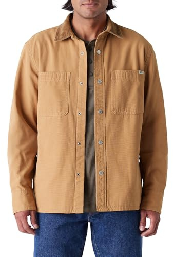 Levi Strauss Signature Gold Men's Flannel-Lined Shirt Jacket, Extra Butter, Large