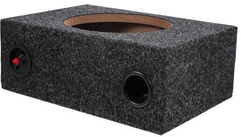 Boîtier de Haut-Parleur Voiture DIY 8 Pouces en Bois et Abs Noir | Usage Automobile, Conception Légère et Fiable, Revêtement Peluche, Alliage de Zinc, pour Passionnés Audio