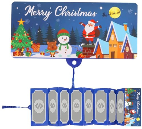 Lot De 2 Cartes De Noël Pour Argent Liquide, Porte-monnaie De Noël À 10 Compartiments Avec Enveloppes, Enveloppe Pliable Pour Cartes De Crédit Pour , Fêtes, Vacances, Fêtes À La Maison, Célébra