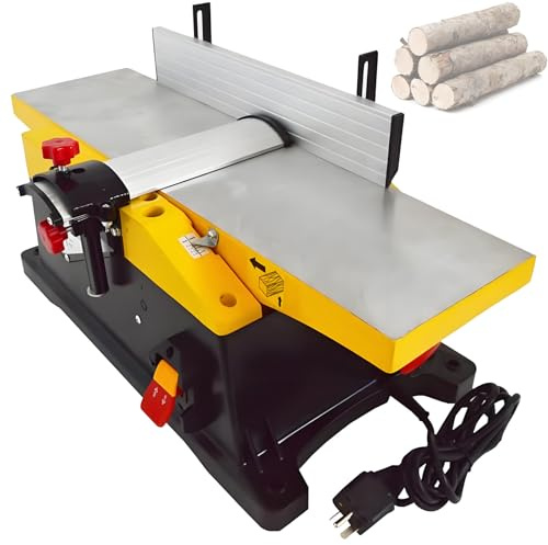 Pnpaea Benchtop Planer Thicknesser,Benchtop Planer,Jointer Planer Heavy Duty Benchtop Planer 1800W 12000 RPM Adjustable Cutting Depth for Precision Woodworking Planer