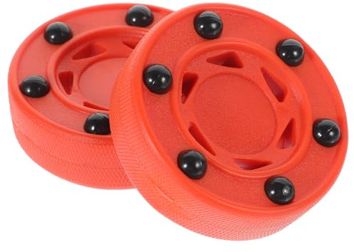 PRETYZOOM Set de 2 Discos de Hockey Profesional para Entrenamiento en Seco, Superficie Suave para Tiros Potentes y Precisos, Indicado para Jugadores de Hockey sobre Patines