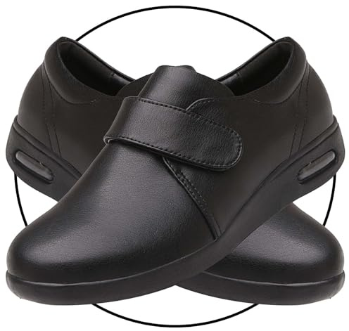 Zapatillas Calzado Ancha Pantuflas Ajustables en valgo del Pulgar pies lesionados y Zapatos hinchados Ortopédicos para Mujer Ancho Especial Diabética